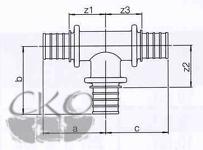  Тройник Rehau Rautitan равнопроходный 32-32-32 MX