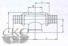  Настенный тройник Rehau Rautitan с внутренней резьбой 20 – Rp 1/2 – 20