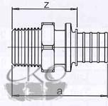  Переходник Rehau Rautitan с наружной резьбой 20-R1/2