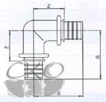  Угольник Rehau Rautitan 90°, 20 MX