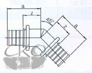 Угольник Rehau Rautitan 45°