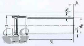  Труба Rehau для систем внутренней канализации, монтажная длина 150 мм