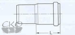  Компенсационный патрубок с резиновым уплотнительным кольцом Rehau L=130 мм